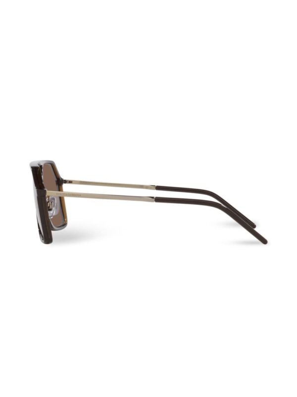 Dolce & Gabbana Eyewear logo-engraved oversize-frame sunglasses - Image 3