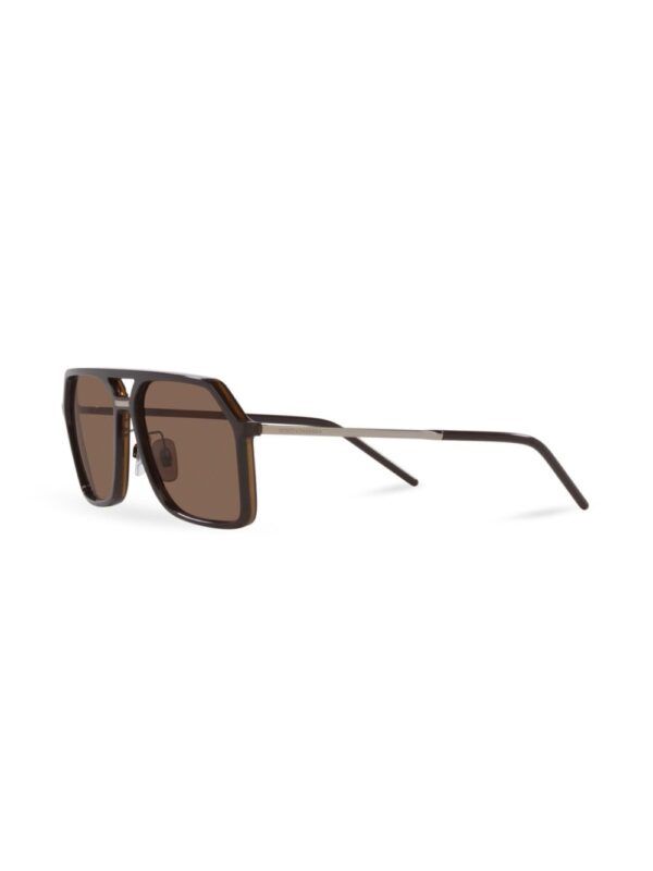 Dolce & Gabbana Eyewear logo-engraved oversize-frame sunglasses - Image 2