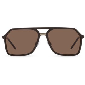 Dolce & Gabbana Eyewear logo-engraved oversize-frame sunglasses