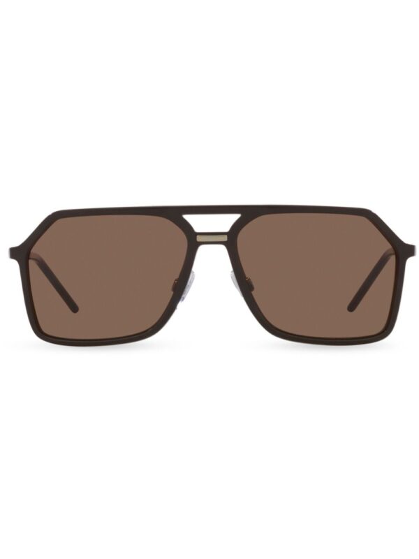 Dolce & Gabbana Eyewear logo-engraved oversize-frame sunglasses