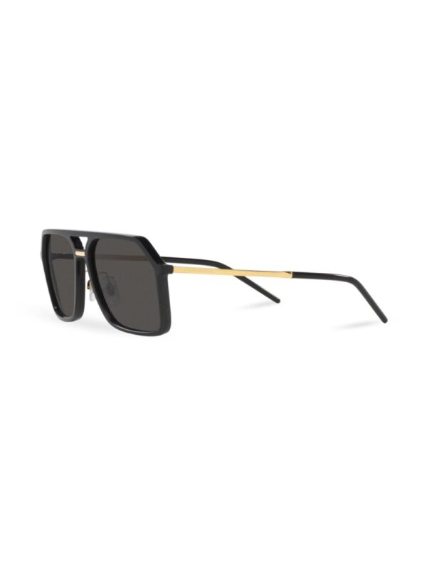 Dolce & Gabbana Eyewear logo-engraved oversize-frame sunglasses - Image 2