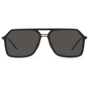 Dolce & Gabbana Eyewear logo-engraved oversize-frame sunglasses