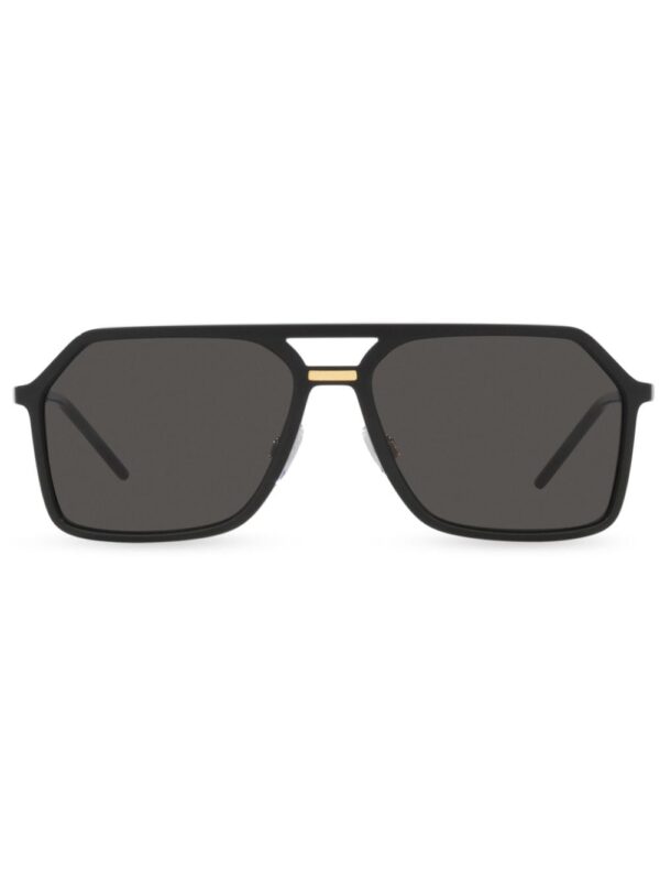 Dolce & Gabbana Eyewear logo-engraved oversize-frame sunglasses