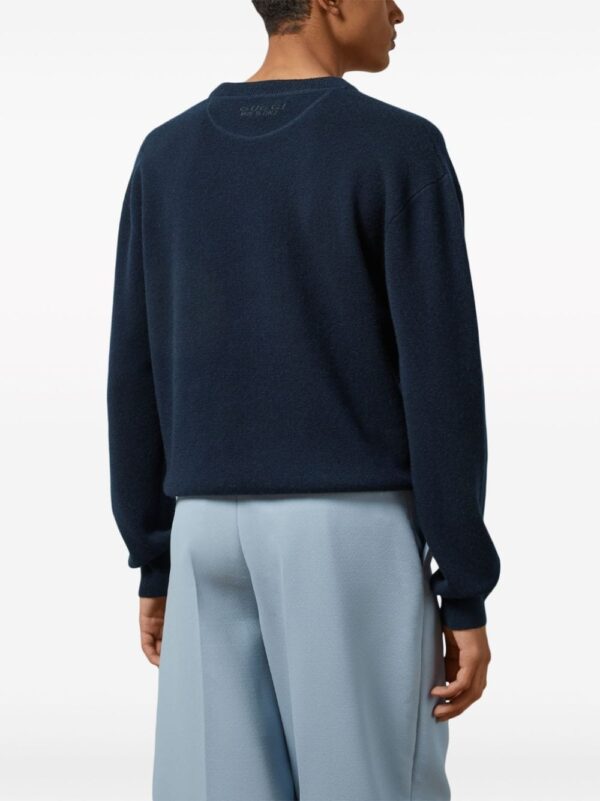 Gucci  logo-embroidered wool jumper - Image 4