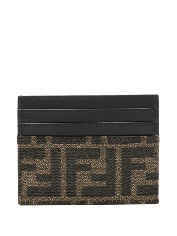 FENDI FF-jacquard leather card holder - Image 2