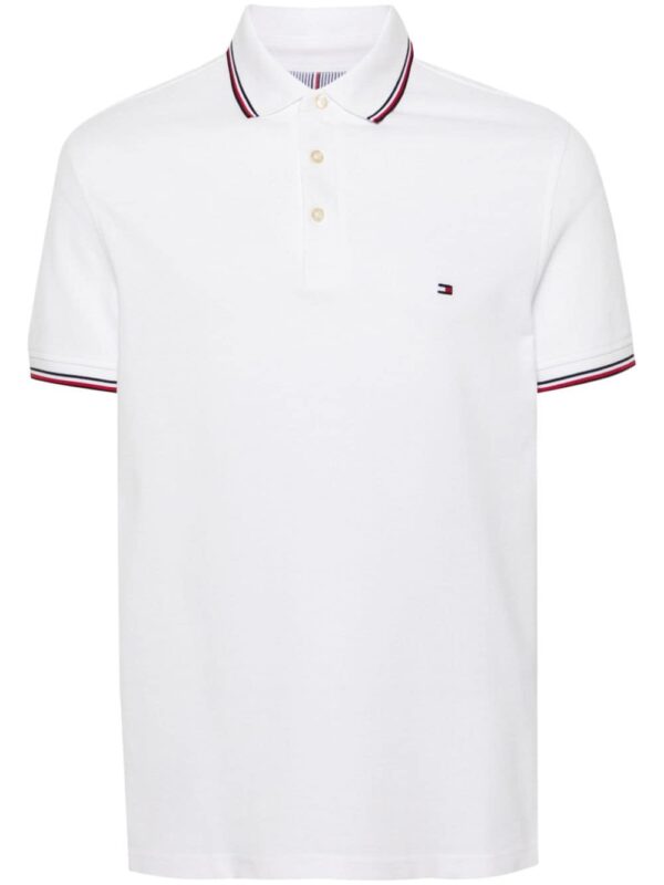 Tommy Hilfiger logo-embroidered cotton polo shirt