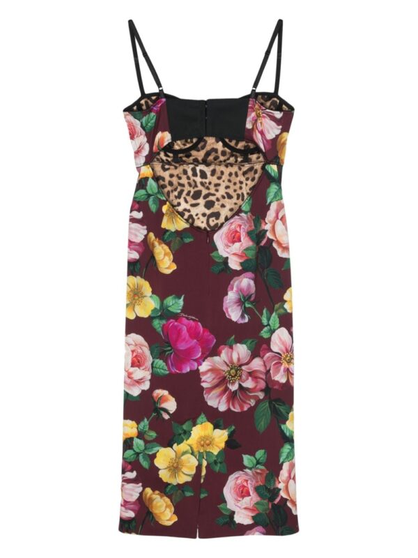 Dolce & Gabbana moulded-cup floral-print midi dress - Image 2