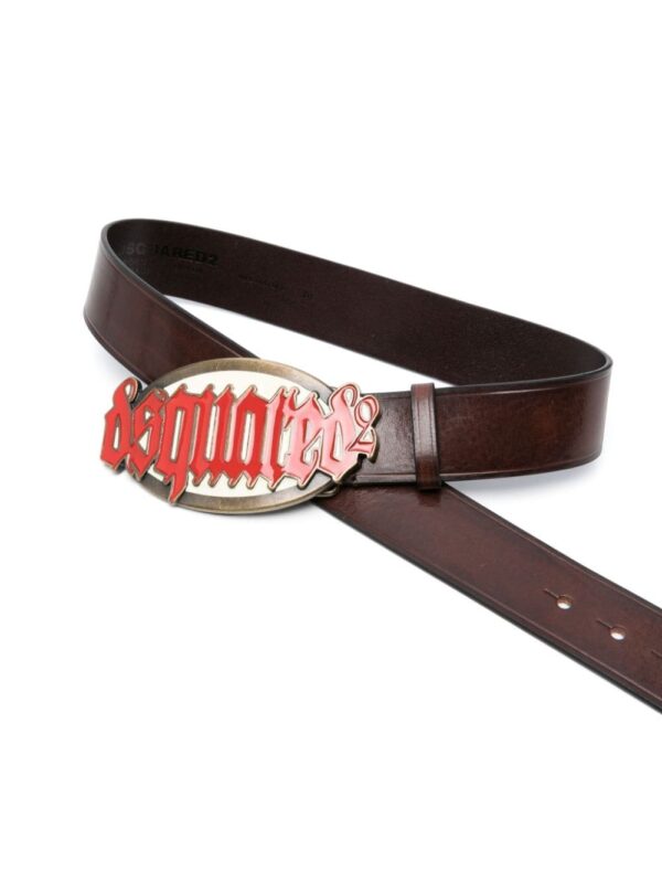 Louis Vuitton Gothic logo-buckle leather belt - Image 2