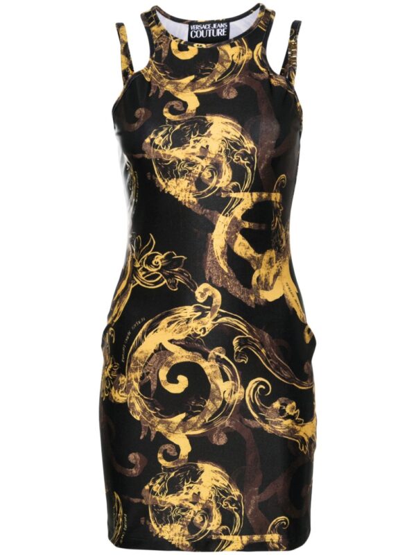Versace Jeans Couture  Watercolour Couture-print midi dress