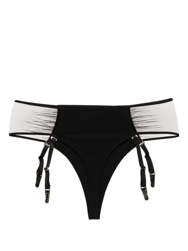 Maison Close  suspender-straps sheer-panels thong - Image 2