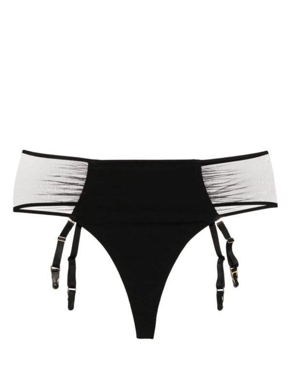 Maison Close  suspender-straps sheer-panels thong