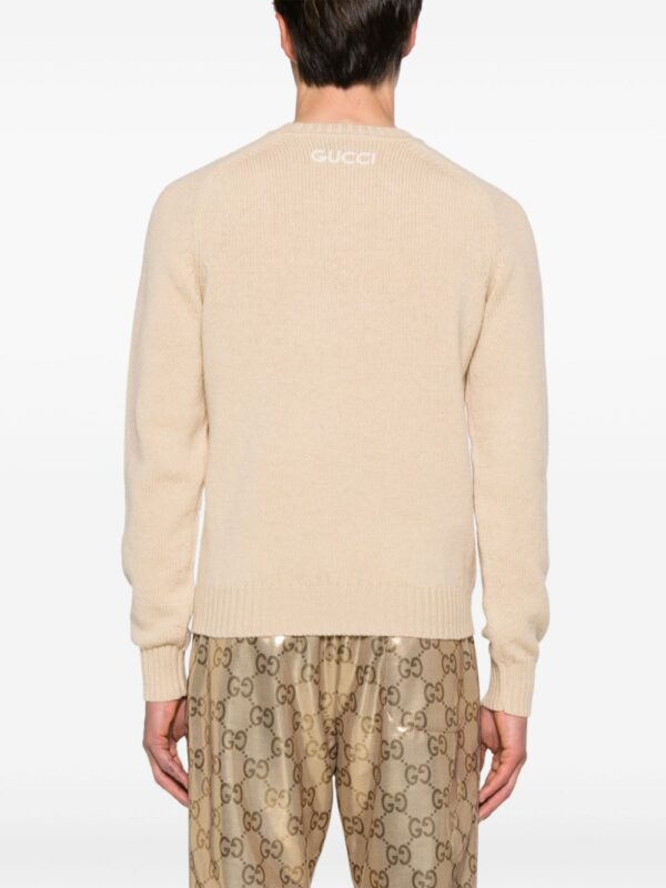 Gucci  logo-embroidered wool jumper - Image 4