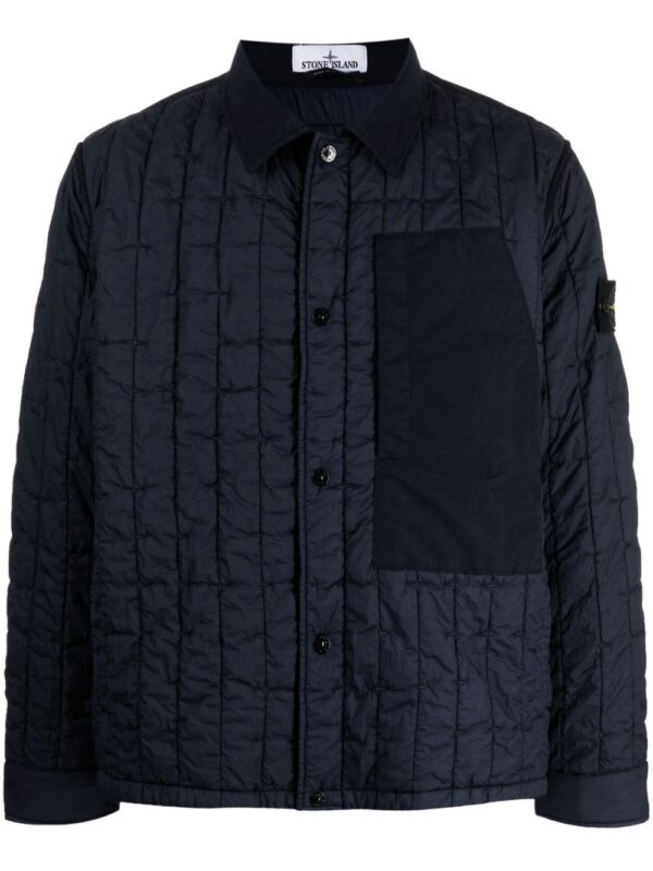 Stone Island  Compass-appliqué quilted jacket