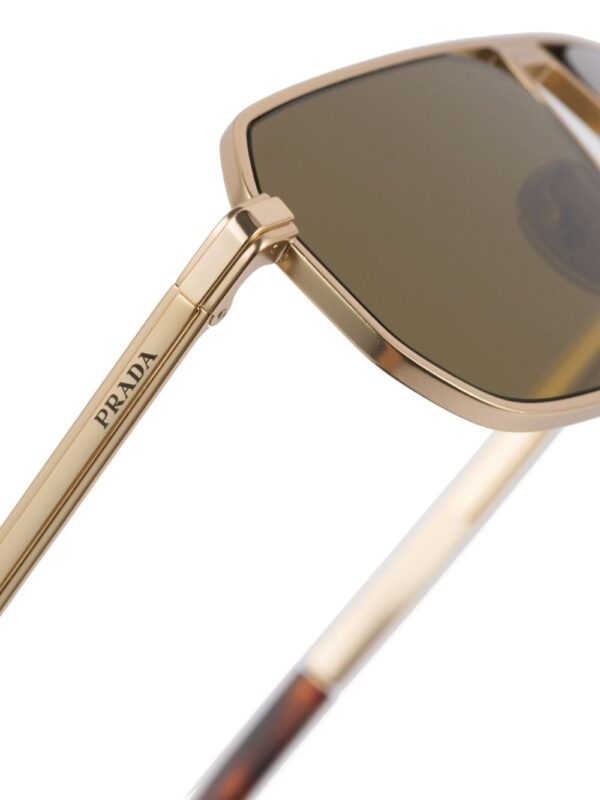 Prada Eyewear logo-plaque pilot-frame sunglasses - Image 4