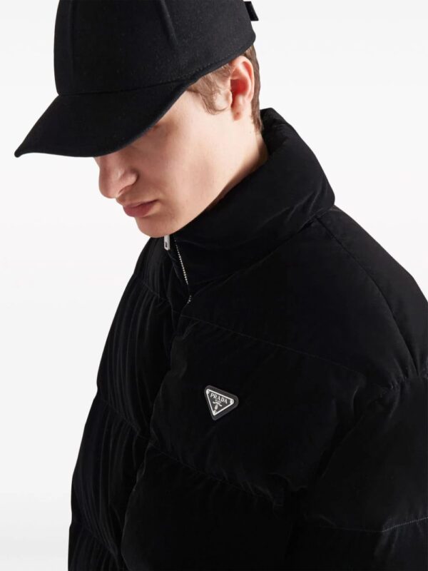 Prada  velvet cropped down jacket - Image 4