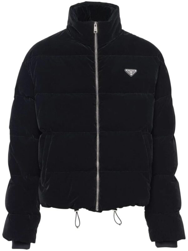 Prada  velvet cropped down jacket