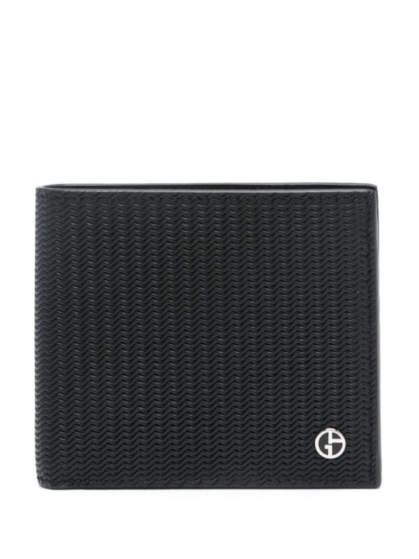 Giorgio Armani wavy-embossed bi-fold wallet