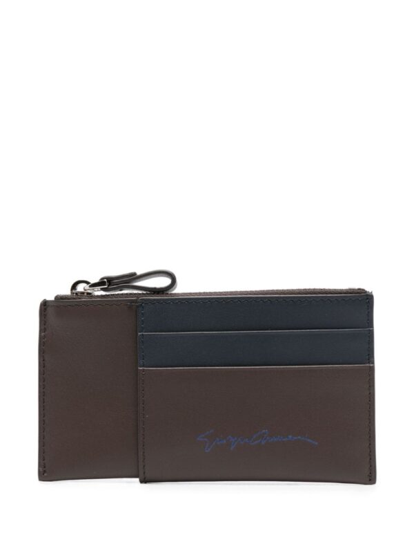 Giorgio Armani embossed-logo leather cardholder