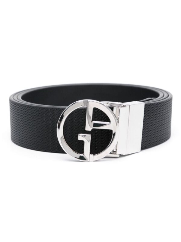 Louis Vuitton wavy-embossed leather belt