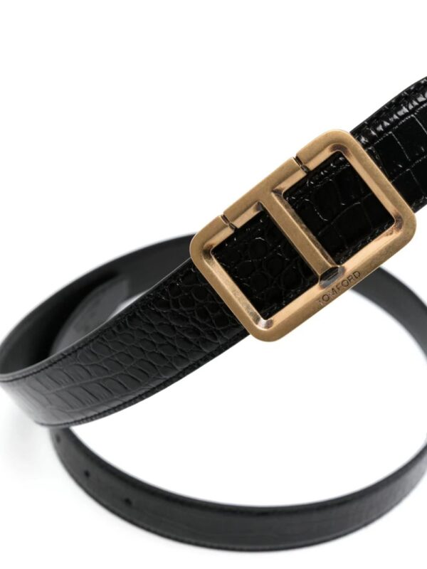 TOM FORD  T-buckle leather belt - Image 2