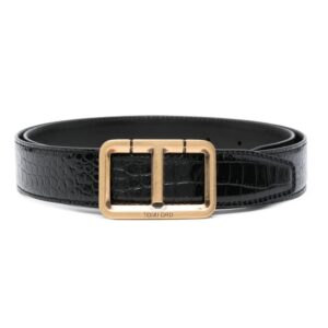 TOM FORD  T-buckle leather belt