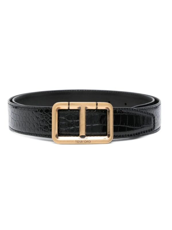 TOM FORD  T-buckle leather belt