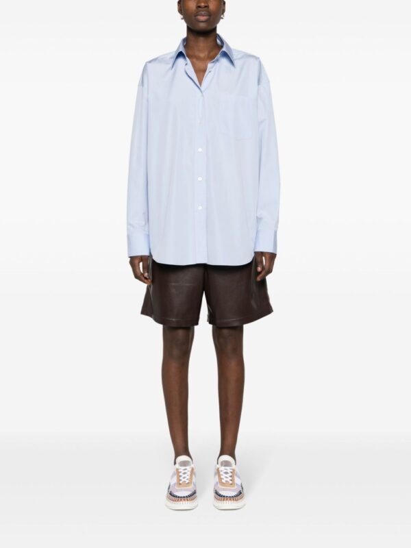 Stella McCartney  straight-point collar panelled shirt - Image 2