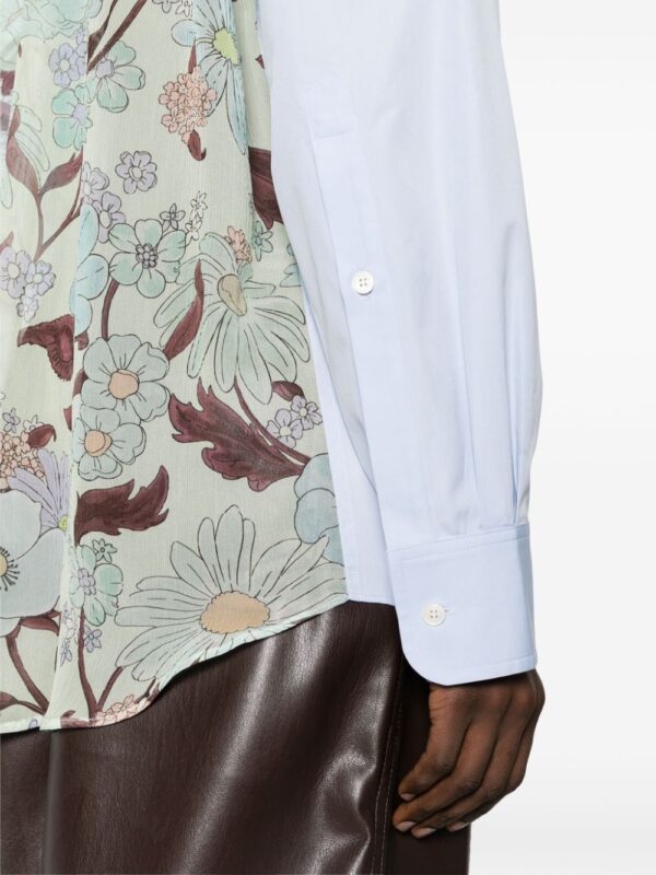 Stella McCartney straight-point collar panelled shirt - Image 5