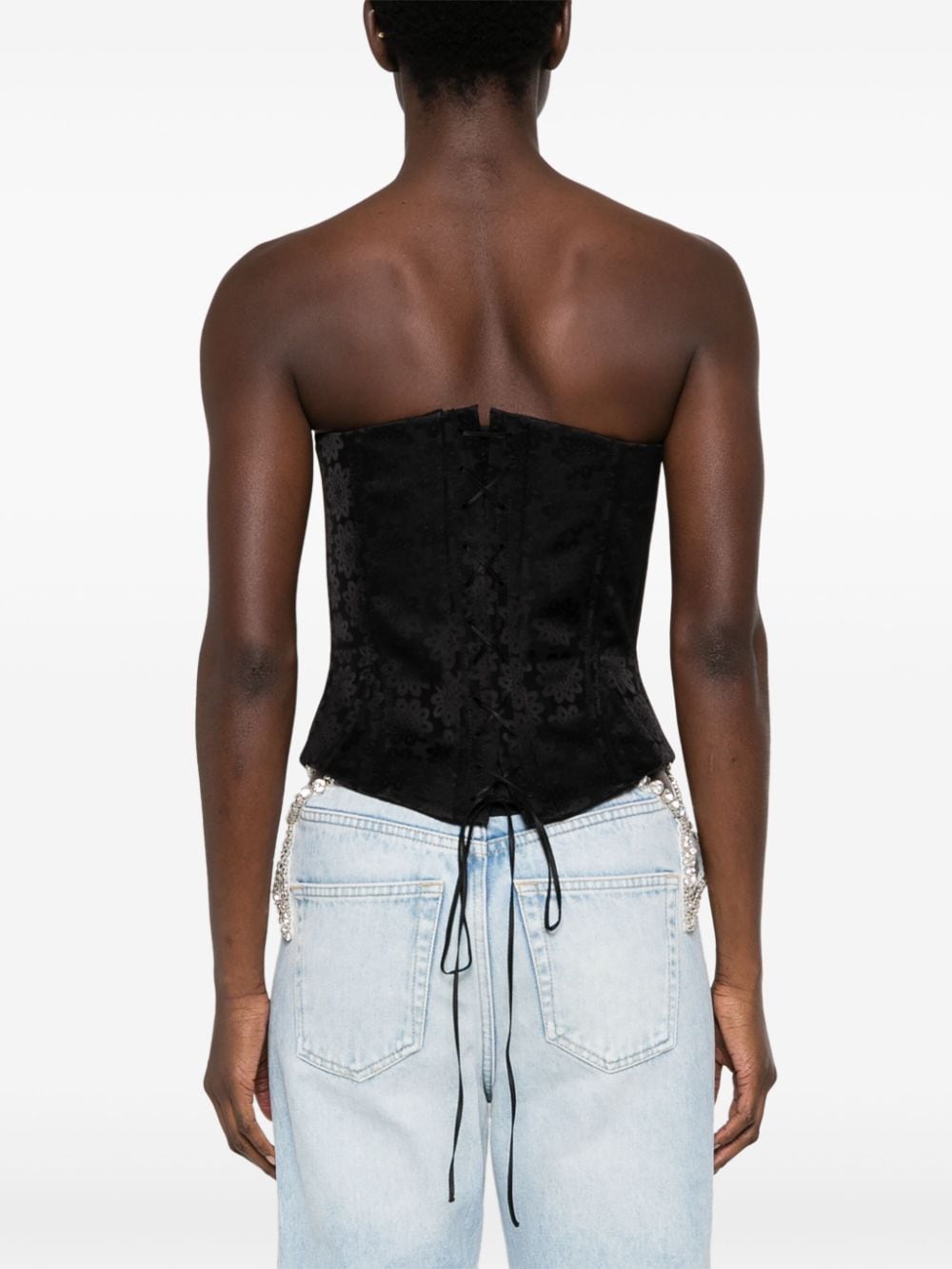 Stella McCartney floral-jacquard corset top - Image 4