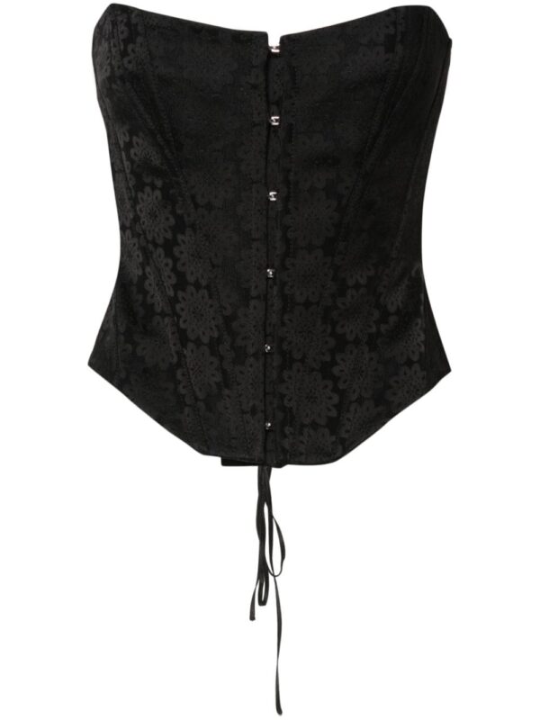 Stella McCartney floral-jacquard corset top