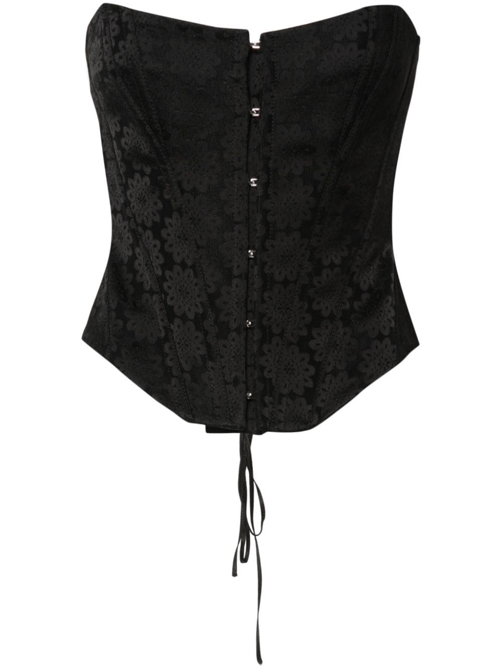 Stella McCartney floral-jacquard corset top