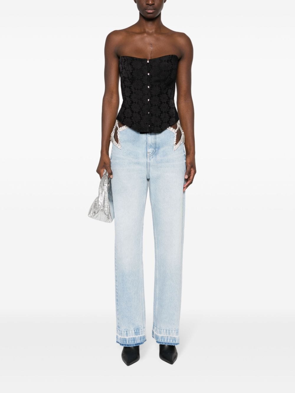 Stella McCartney floral-jacquard corset top - Image 2