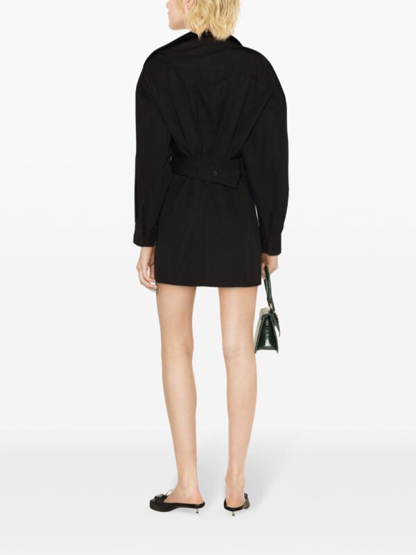 Jacquemus  asymmetric-neck shirt minidress - Image 4