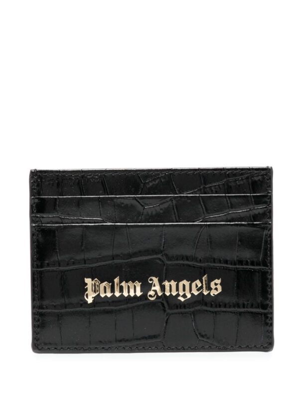 Palm Angels crocodile-effect leather cardholder
