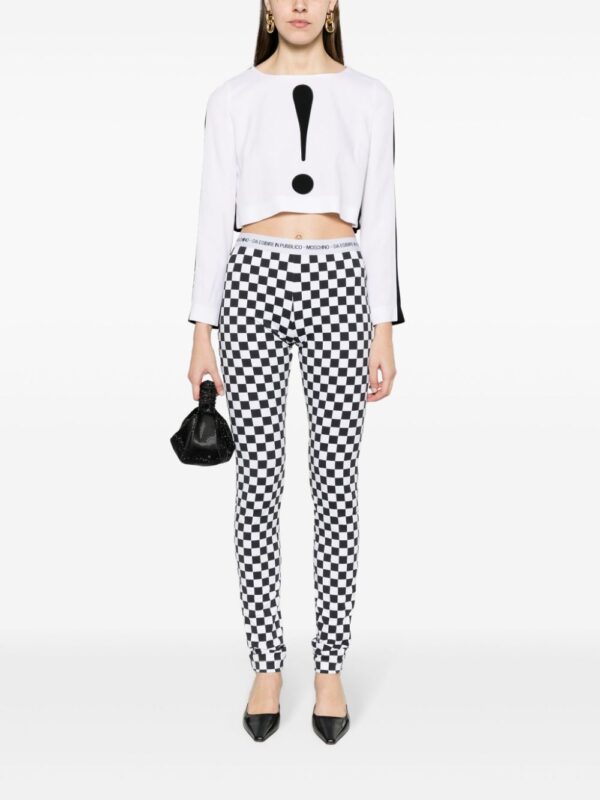 Moschino  checkerboard-print flared trousers - Image 2