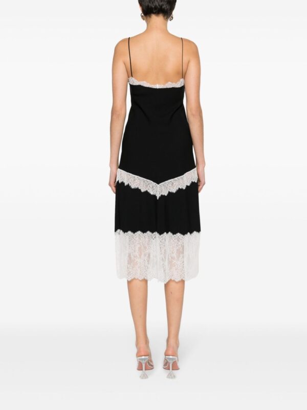 Moschino lace-panel crepe slip dress - Image 4