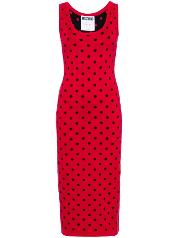 Moschino polka-dot knitted dress
