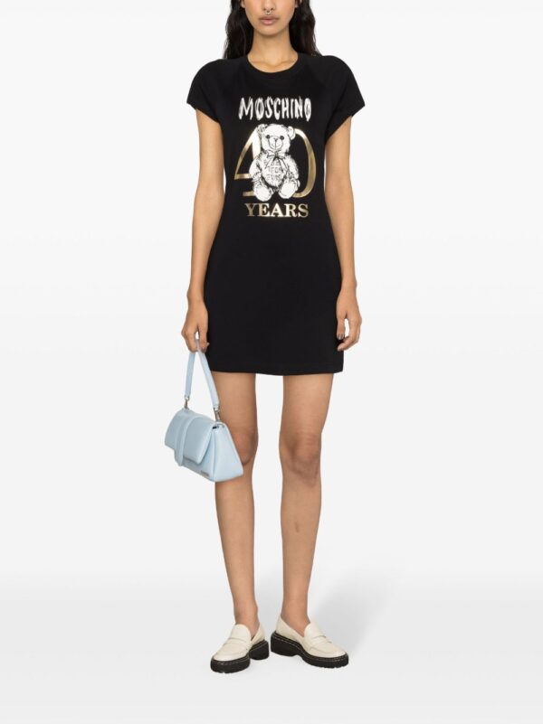 Moschino logo-print cotton T-shirt dress - Image 4