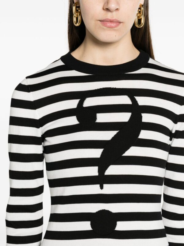 Moschino question mark-intarsia cotton minidress - Image 5