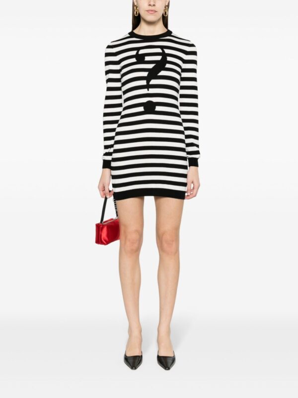Moschino question mark-intarsia cotton minidress - Image 2