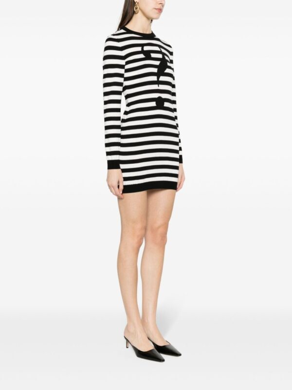 Moschino question mark-intarsia cotton minidress - Image 3