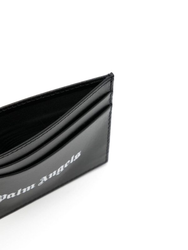 Palm Angels logo-print leather cardholder - Image 2