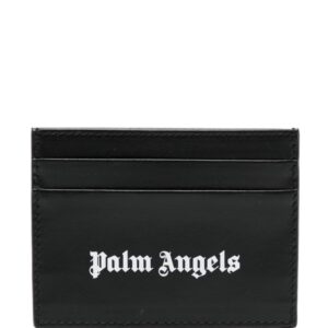 Palm Angels logo-print leather cardholder
