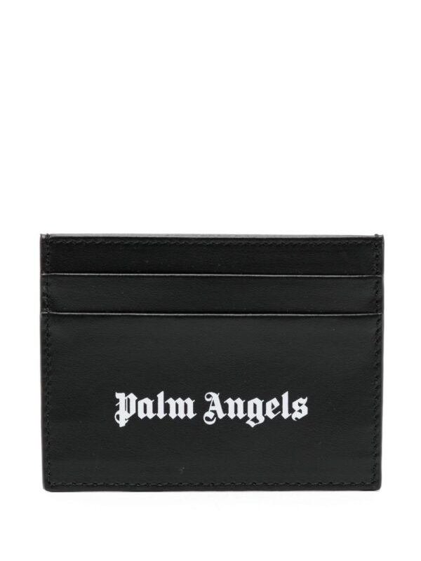 Palm Angels logo-print leather cardholder