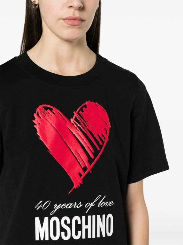 Moschino heart-appliqué cotton minidress - Image 5