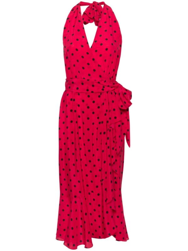 Moschino polka dot-print silk dress