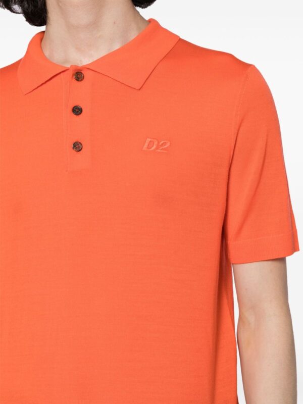 Dsquared2 logo-embroidered virgin wool polo shirt - Image 5