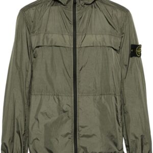 Stone Island  Compass-badge hooded windbreaker jacket