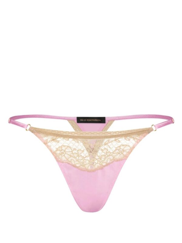 Kiki de Montparnasse  Tiered lace-trim thong