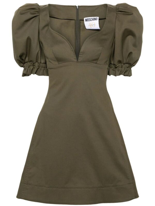 Moschino  puff-sleeve cotton minidress
